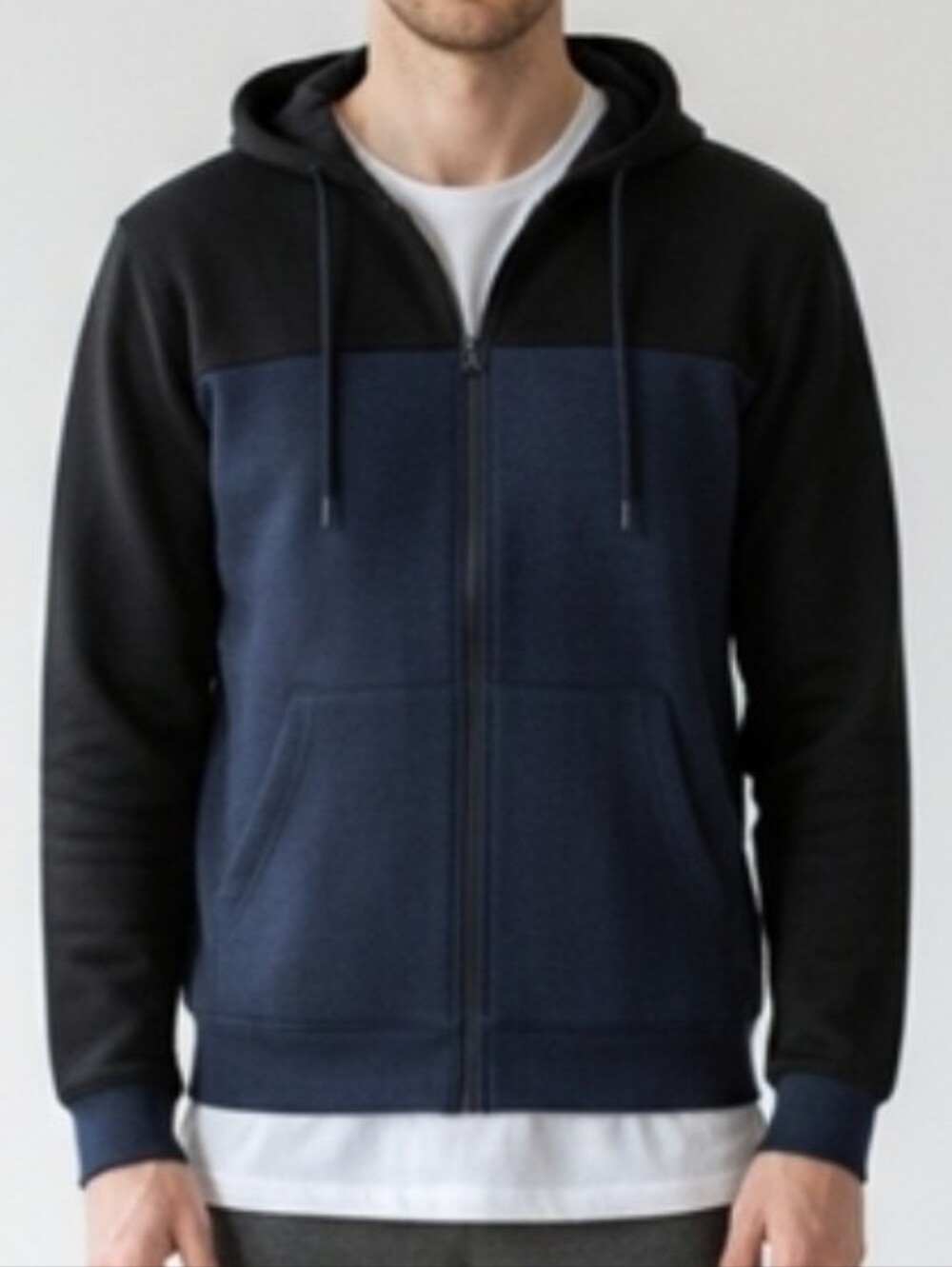 🌞American Eagle Black and Blue Zip Up Hoodie Mens  Lightweight XS